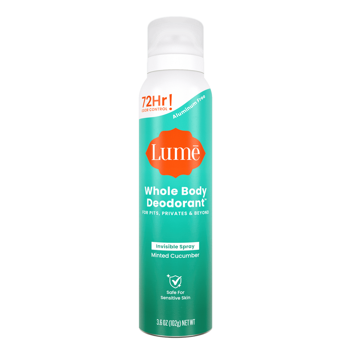 Can of Minted Cucumber Aluminum Free Spray Deodorant